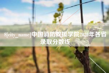 巴彦淖尔中国消防救援学院2020年各省录取分数线