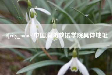 巴彦淖尔中国消防救援学院具体地址