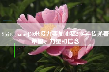 巴彦淖尔50米接力赛加油稿200字-传递着希望、力量和信念