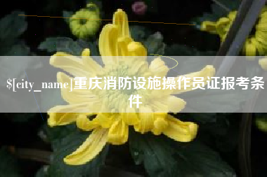巴彦淖尔重庆消防设施操作员证报考条件