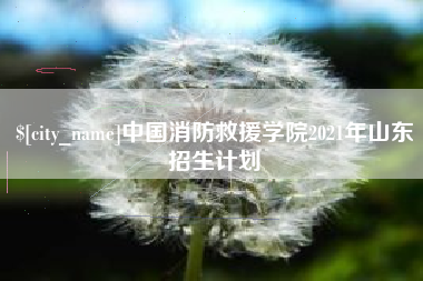 巴彦淖尔中国消防救援学院2021年山东招生计划