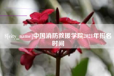 巴彦淖尔中国消防救援学院2021年报名时间