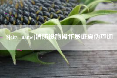 巴彦淖尔消防设施操作员证真伪查询