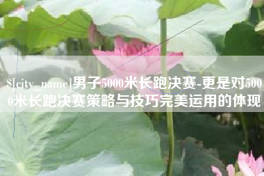 巴彦淖尔男子5000米长跑决赛-更是对5000米长跑决赛策略与技巧完美运用的体现