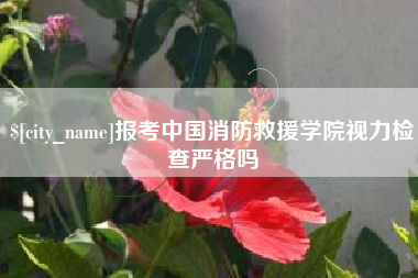 巴彦淖尔报考中国消防救援学院视力检查严格吗